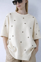Uli Shneider Sweat Eyelot T-Shirt - Off White