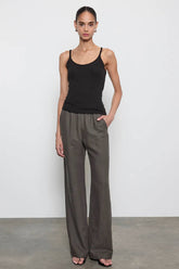 Enza Costa Twill Everywhere Pant - Black Olive