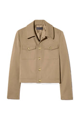 Nili Lotan Edna Cropped Jacket - British Khaki
