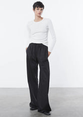 Enza Costa Poplin Resort Pant - Black