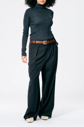 Tibi Tropical Wool Stella Pant - Black