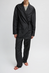 Tibi Crispy Nylon Liam Blazer - Black