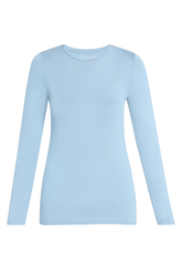 Majestic Filatures Soft Touch Long Sleeve Crewneck Tee - Ocean
