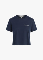 Favorite Daughter Cropped Logo Tee - Navy
