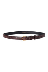 Nili Lotan Jane Belt - Dark Brown W/ Shiny Brass Buckle
