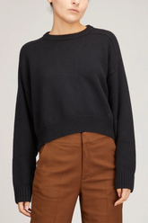 Loulou de Saison Bruzzi Wool Cashmere Sweater - Black