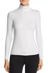 Majestic Filatures Soft Touch Long Sleeve Turtleneck - Blanc