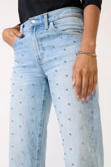 Pistola Lexi Mid Rise Bowed Straight Pant - Aries
