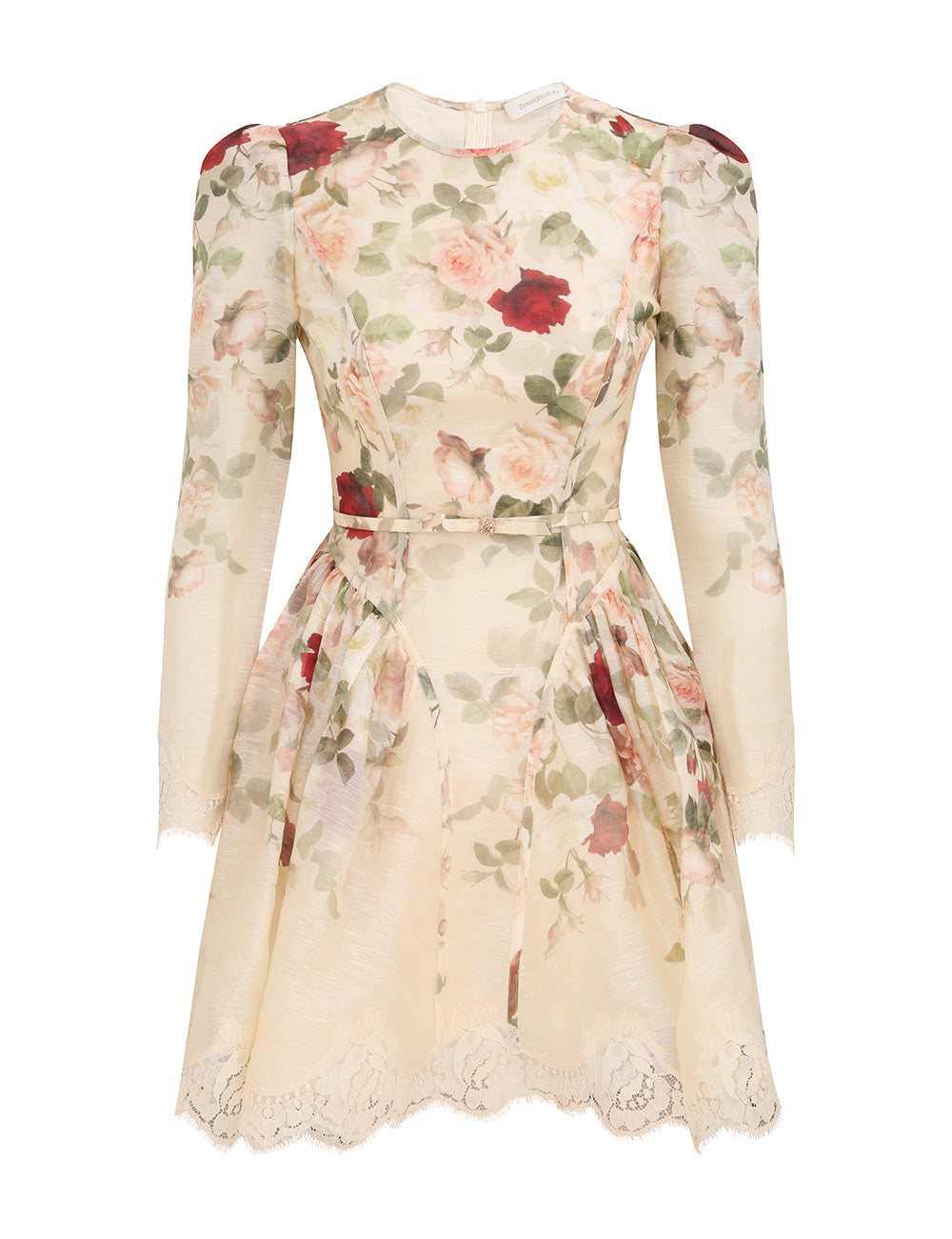 Zimmermann Hypnotic Panelled Mini Dress - Cream Cascade