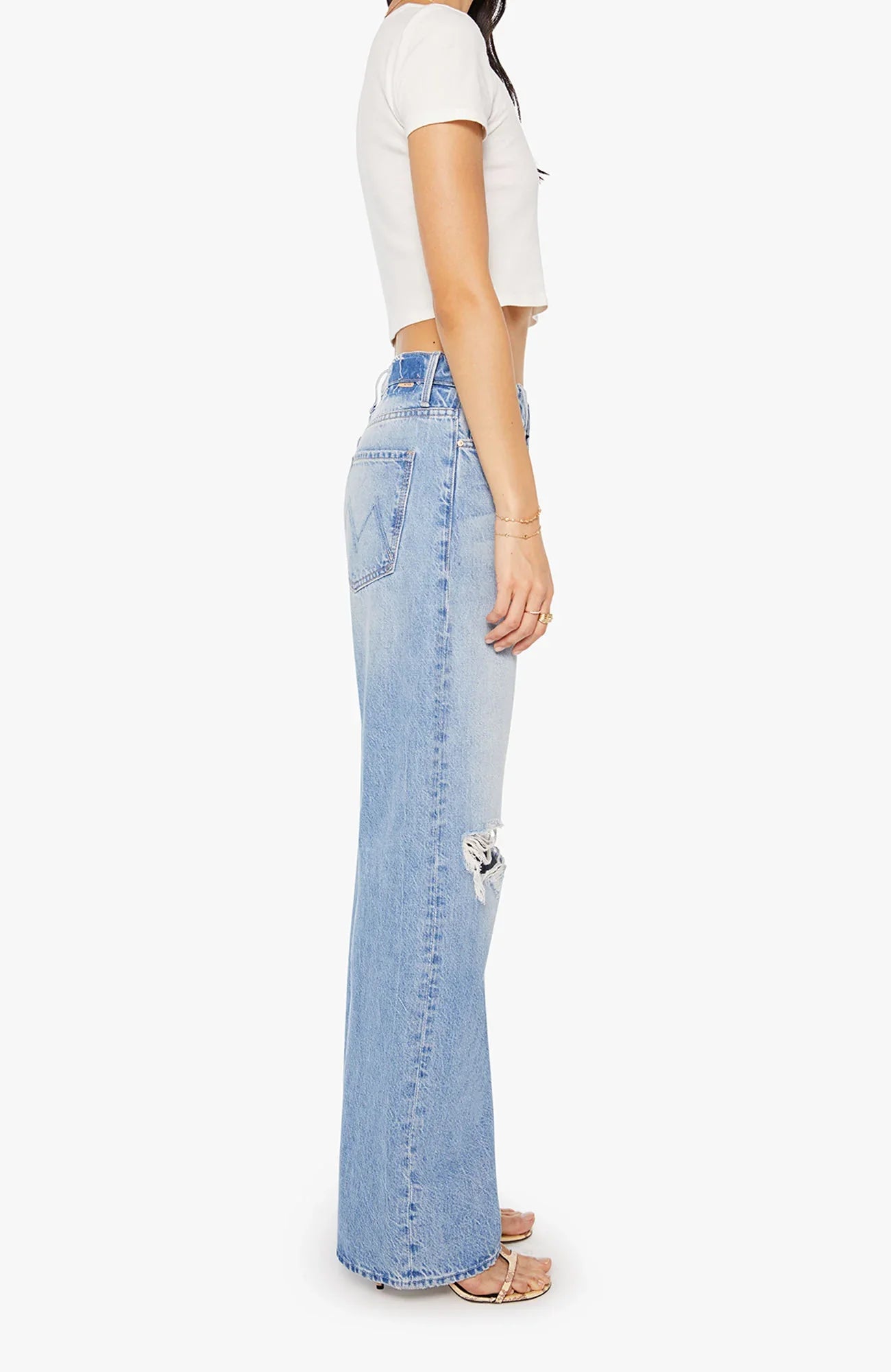 MOTHER The Dodger Sneak Jeans - Floral Frenzy