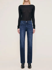 DL1961 Patti Straight High Rise 31" Jeans - Blue Cave