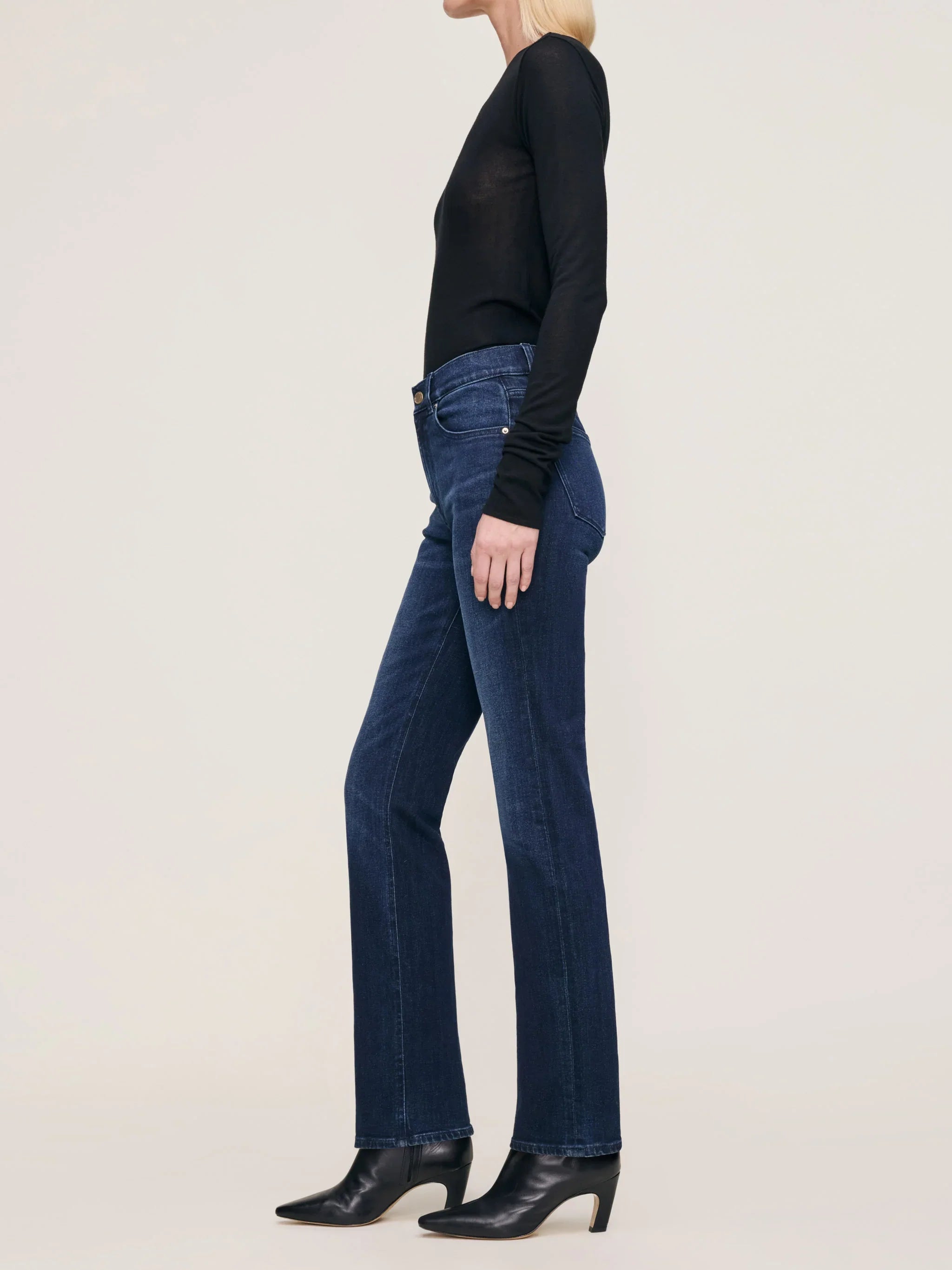 DL1961 Patti Straight High Rise 31" Jeans - Blue Cave