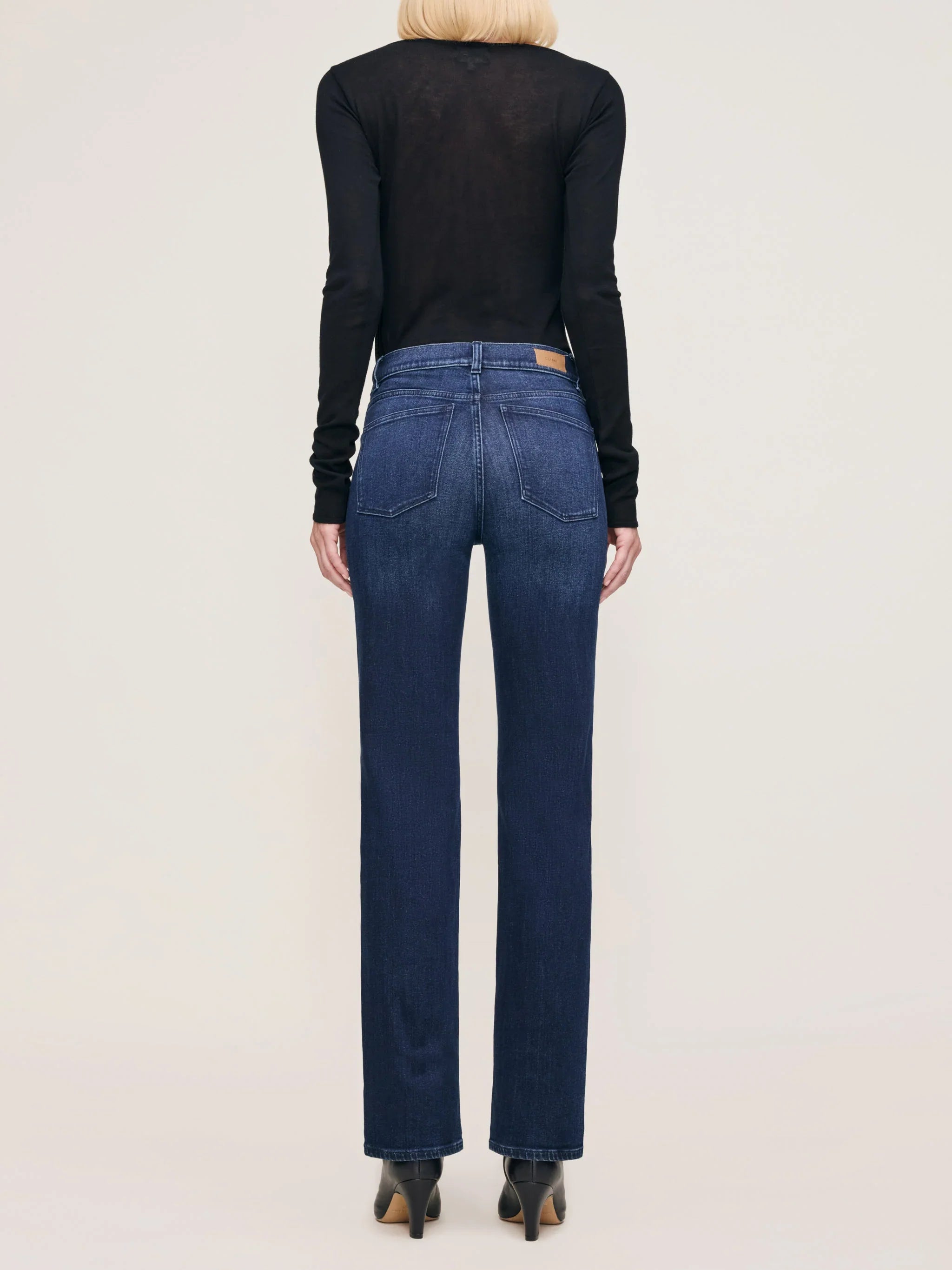 DL1961 Patti Straight High Rise 31" Jeans - Blue Cave