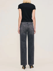 DL1961 Karmine Refined Wide Leg High Rise 31" Jeans - Nightshade