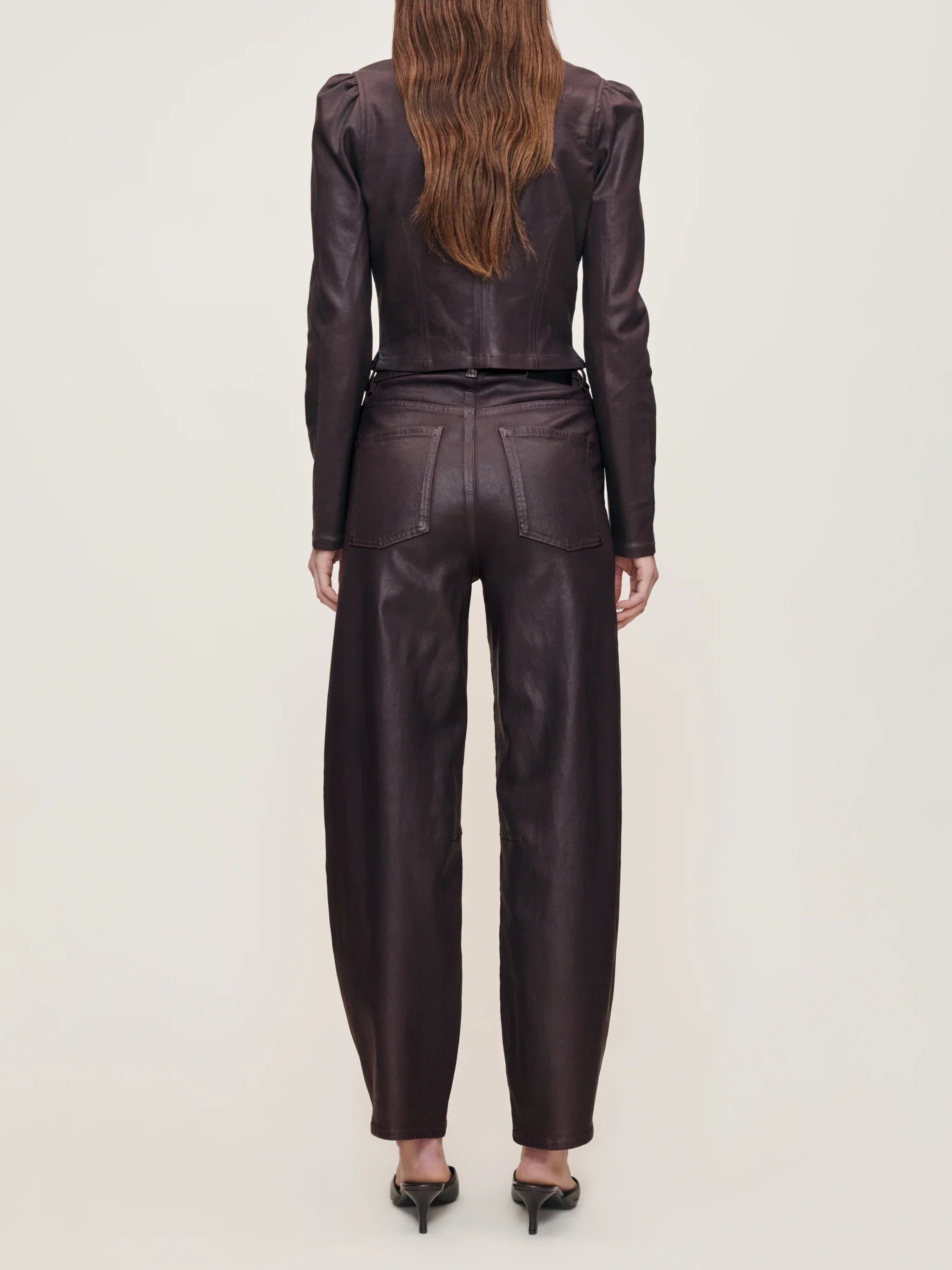 DL1961 Miro Barrel High Rise 28" Jeans - Cocoa Coated