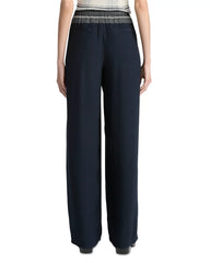 Vince Mid Rise Placed Stripe Pull-On Pant - Coastal/ Pale Canyon