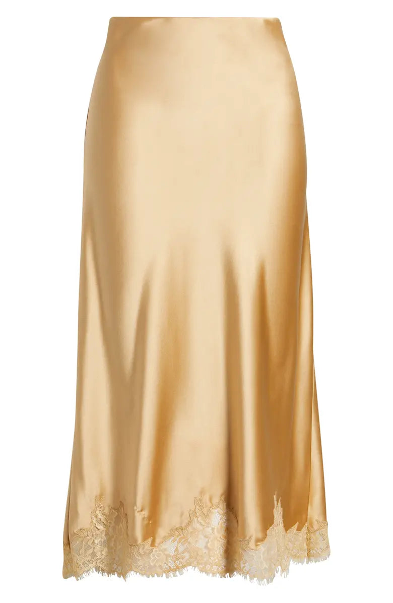 LoveShackFancy Malina Skirt - Camel Charm