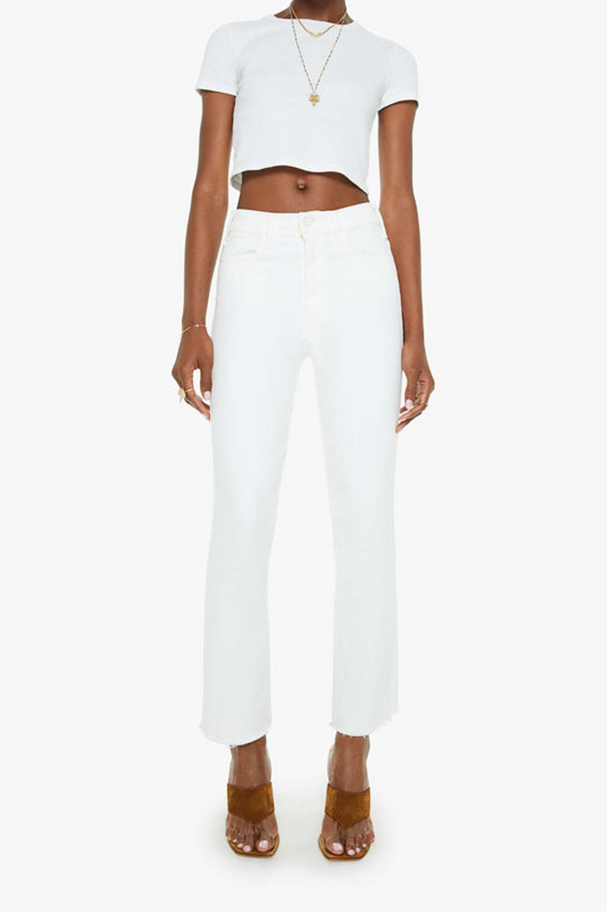 MOTHER The Hustler Ankle Fray Jeans - Fairest Of Them All