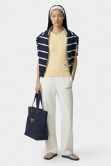 Sporty & Rich Vendome LA Embroidered Sweatpant - Ecru Navy