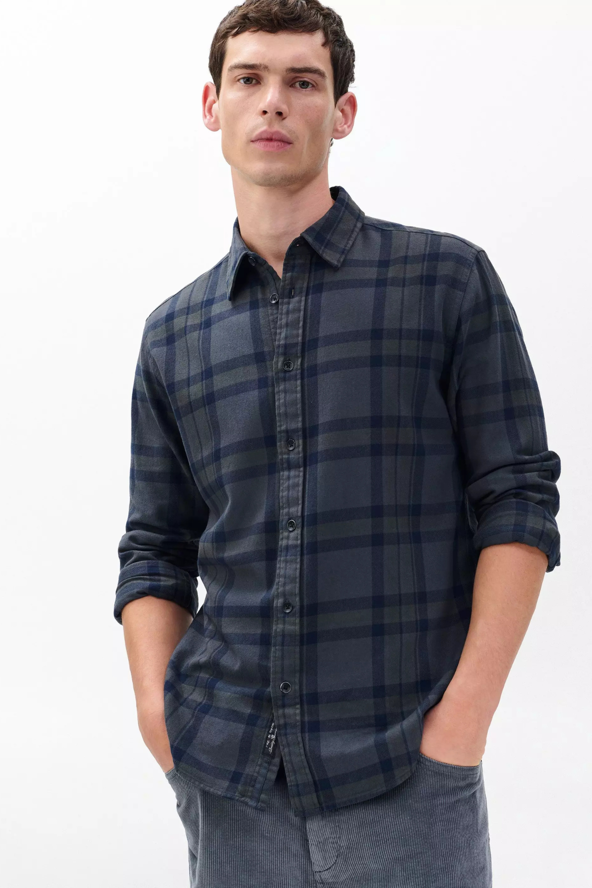 Rag & Bone Men's Tomlin Overdyed Flannel Shirt - Ombre