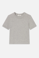 Frame The Heather Boxy Tee - Heather Grey