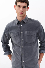 Rag & Bone Men's Corduroy CPO Shirt - Slate
