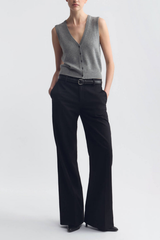 Nili Lotan Porter Sweater Vest - Pebble Grey Heather