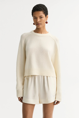Soft Goat Cashmere Top - Feather White