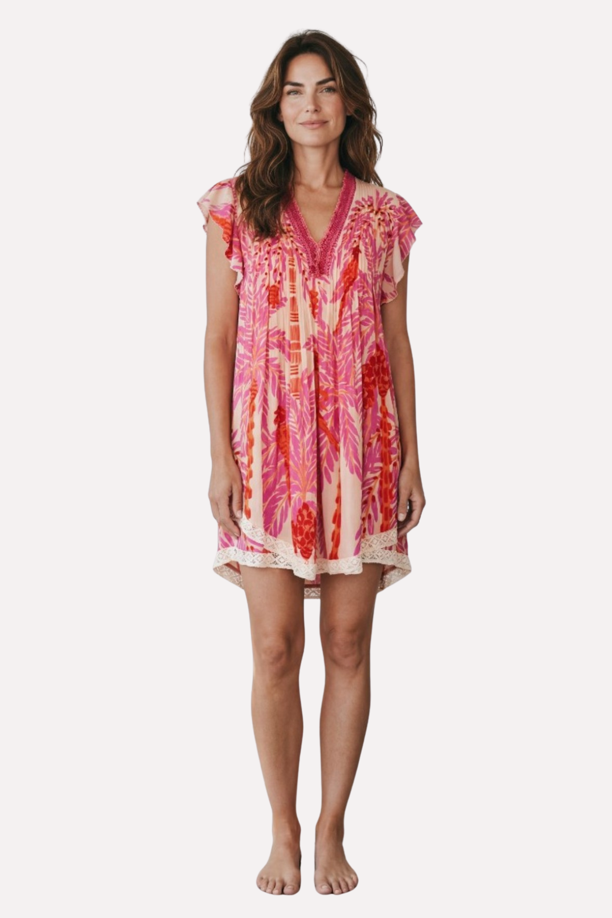 Poupette St Barth Mini Dress Sasha - Pink Palmrott
