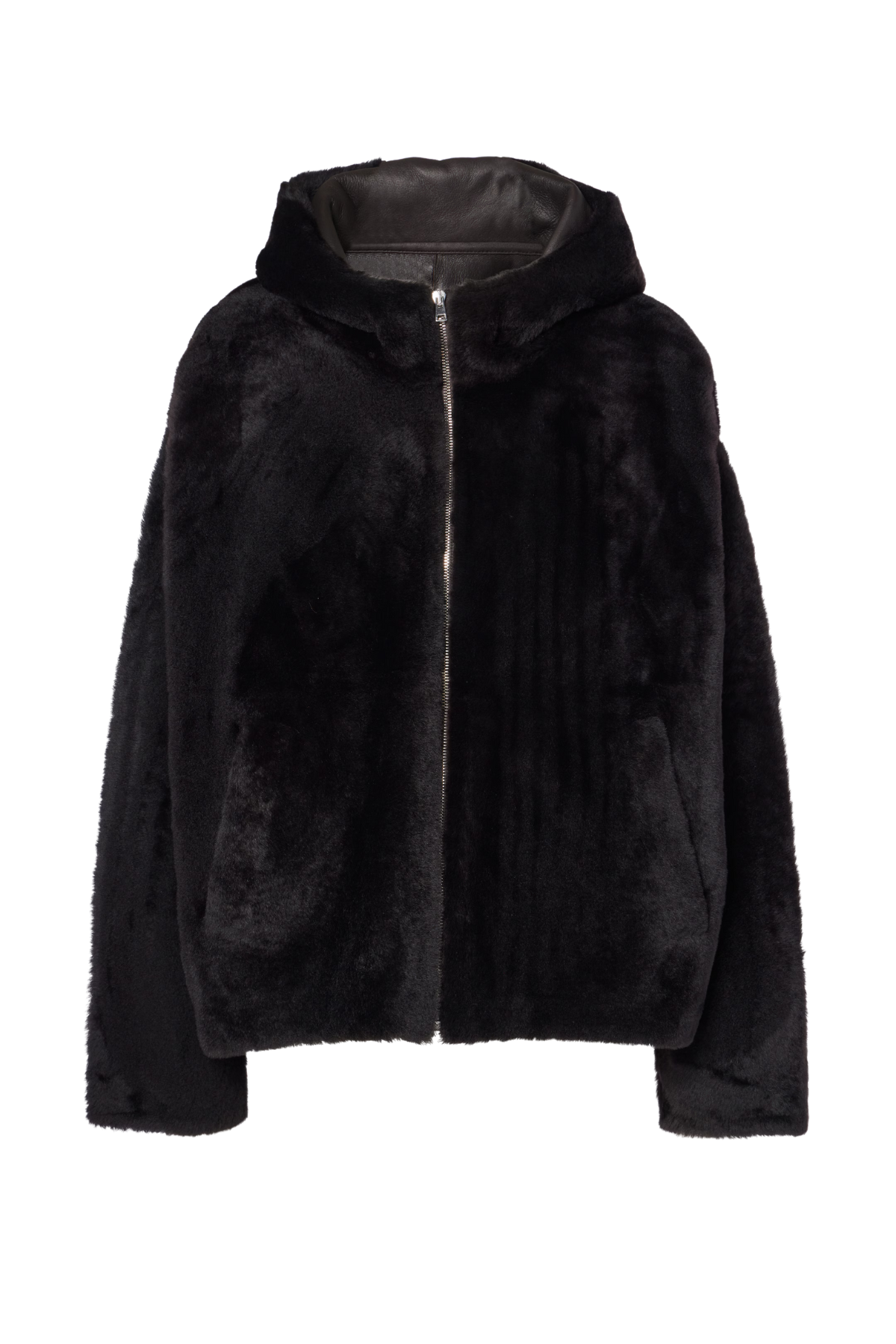 Yves Salomon Hooded Jacket - Brown