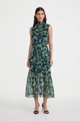 Saloni Fleur Ruffle Dress - Silva Fern