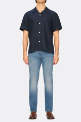 DL1961 Men's Hugh Shirt - Classic Navy Linen