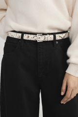 Frame The Petite Square Buckle Belt - Snakeskin