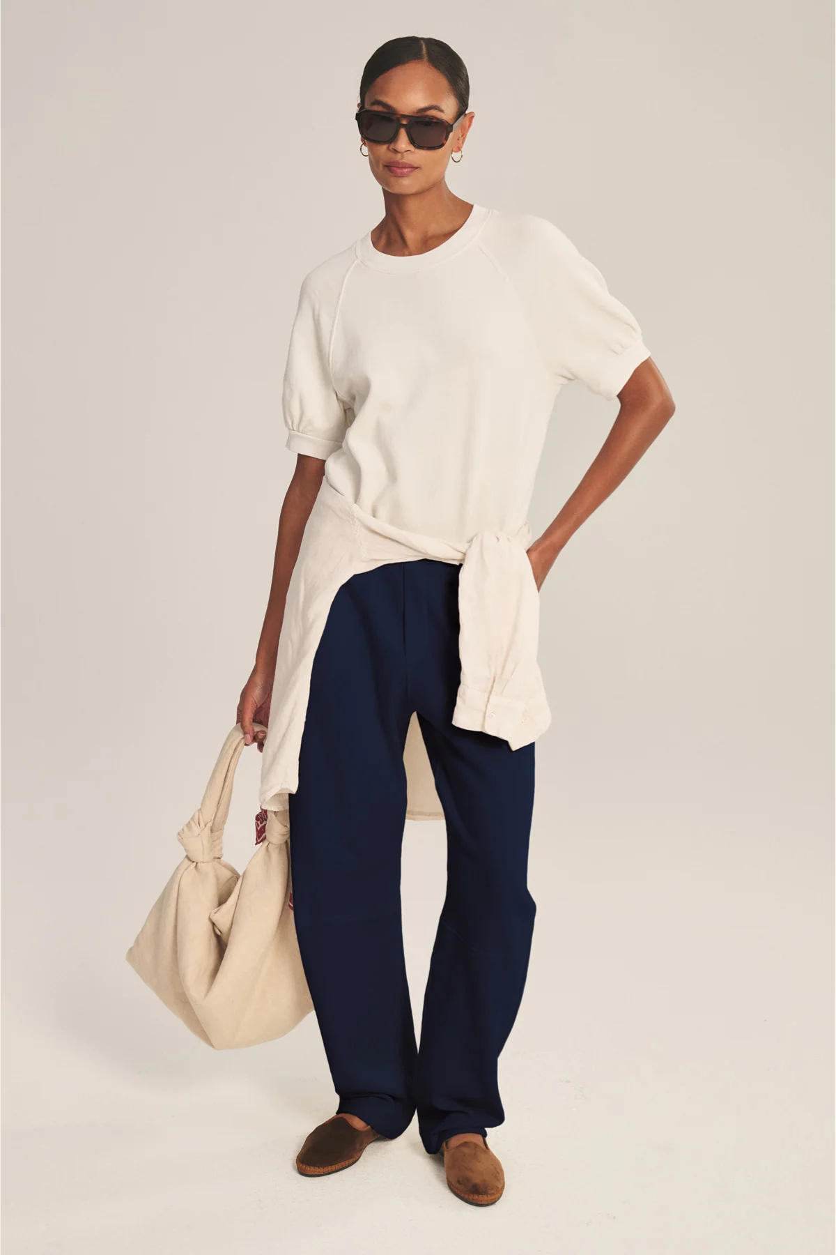 Velvet Elise Jogger Fleece Pant - Navy