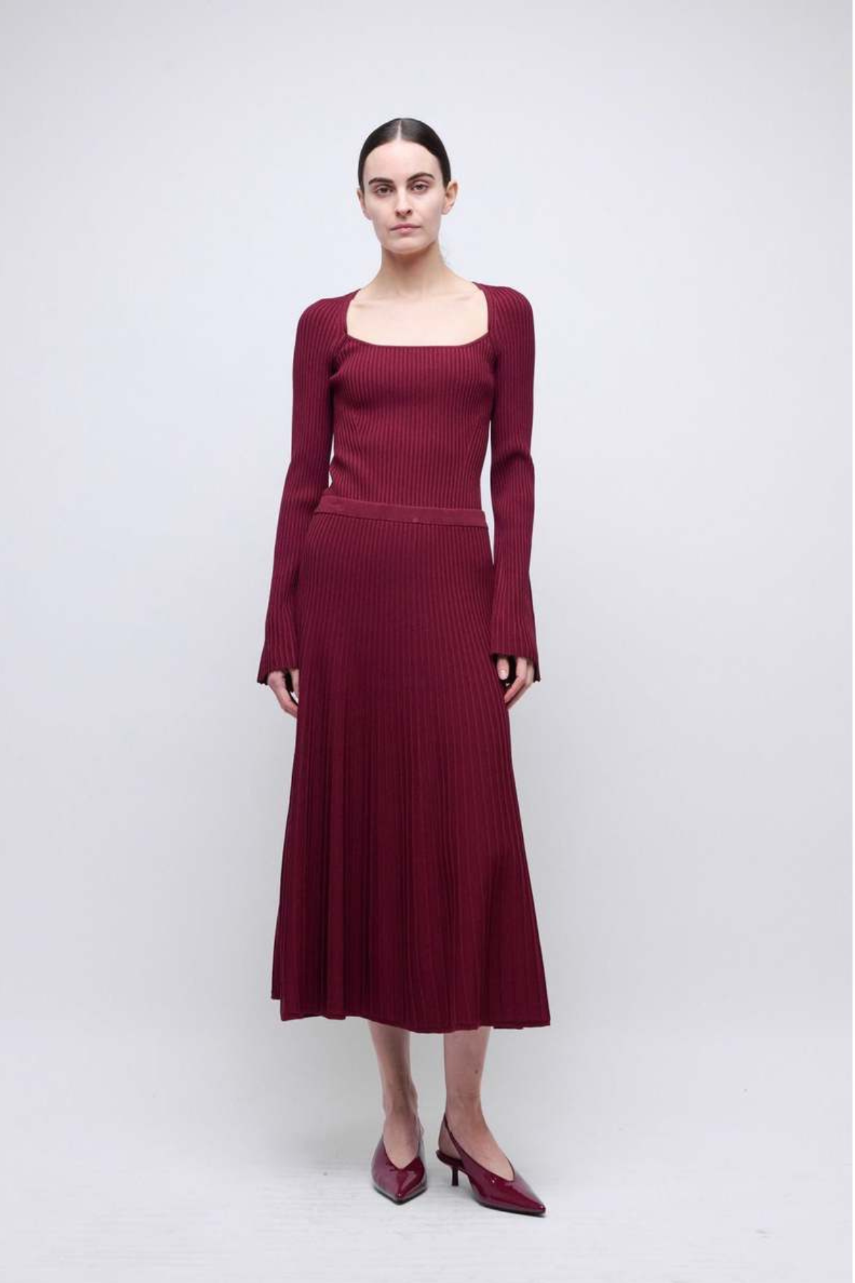 Simkhai Chiara Skirt - Cranberry