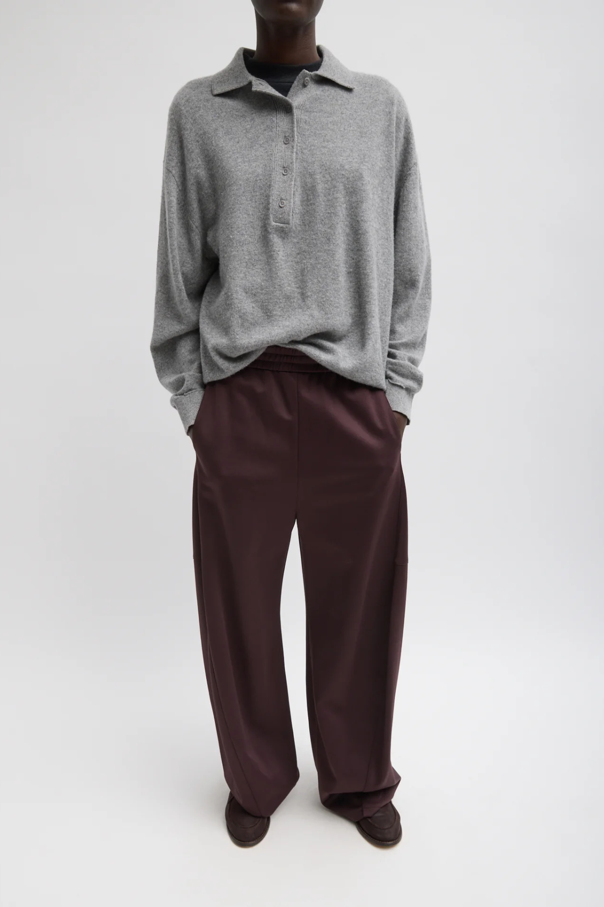 Tibi Active Knit Winslow Pant - Brown