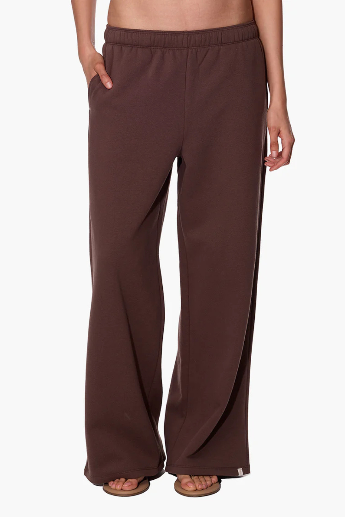 Tkees CloudSoft Wide Leg Jogger - Dark Chocolate