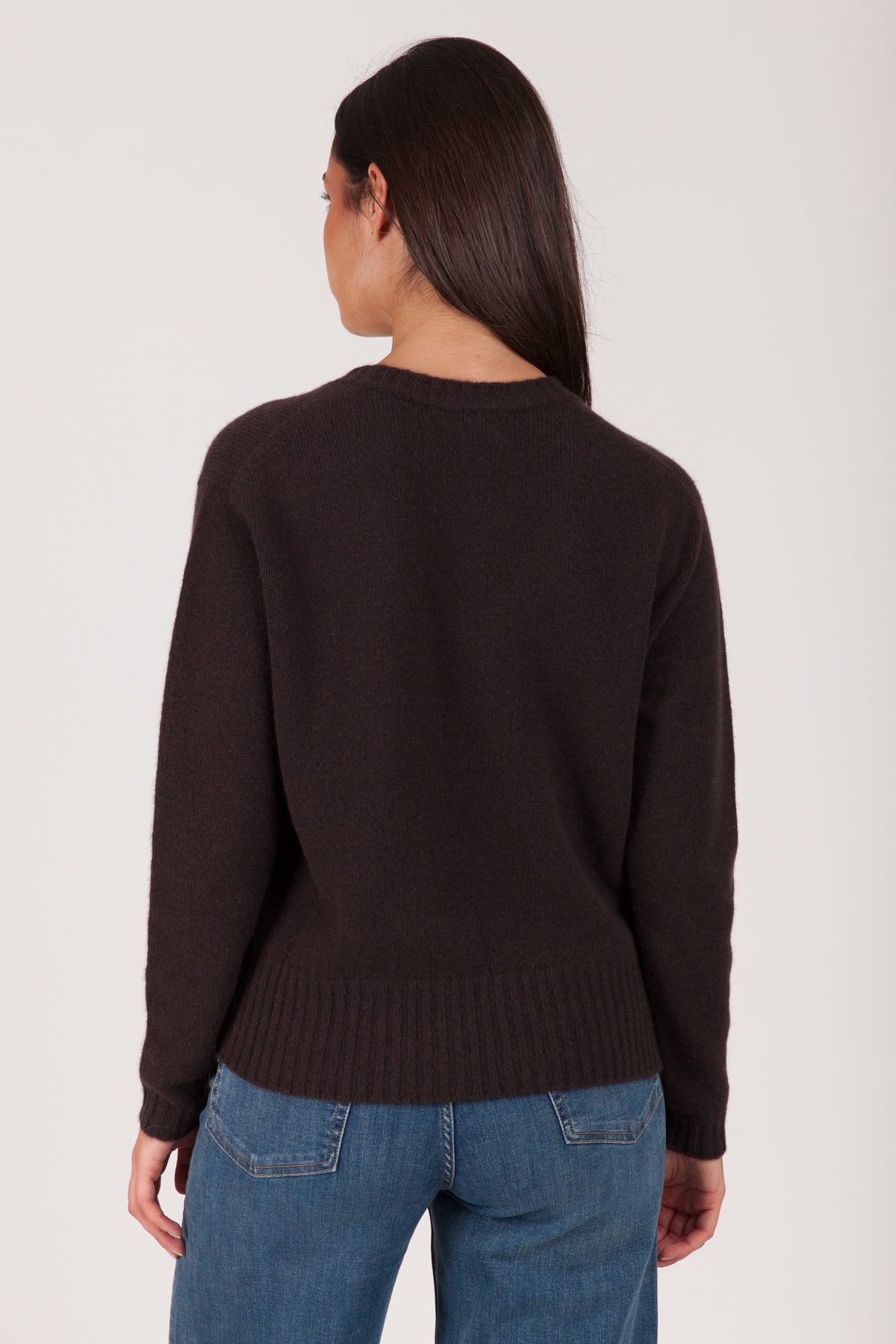Oh My Goat Cashmere Long Sleeve V-Neck Sweater - Moro