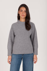Oh My Goat Cashmere Long Sleeve Crewneck Sweater - Grigio