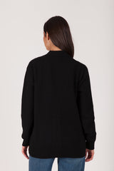 Oh My Goat Long Sleeve V-Neck Cardigan - Nero