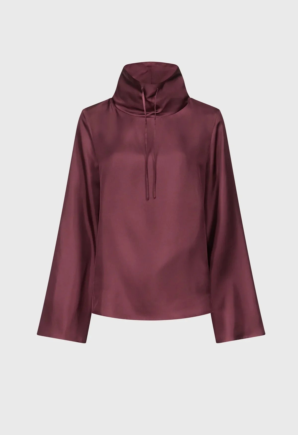 Loulou de Saison Cyna Stand Collar Blouse - Prune