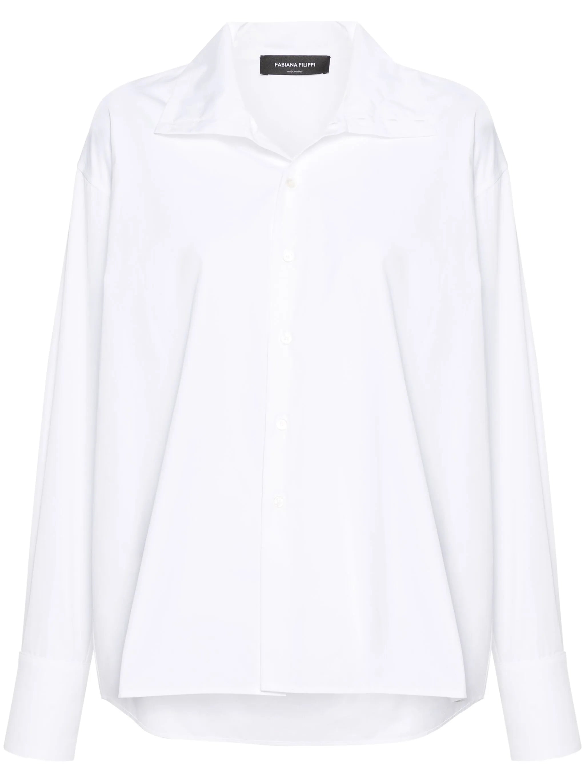 Fabiana Filippi High-Neck Poplin Shirt - White
