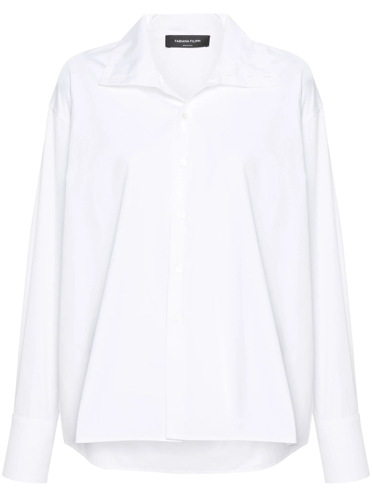 Fabiana Filippi High-Neck Poplin Shirt - White