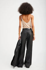 SPRWMN Paloma Leather Pleated Trousers - Black