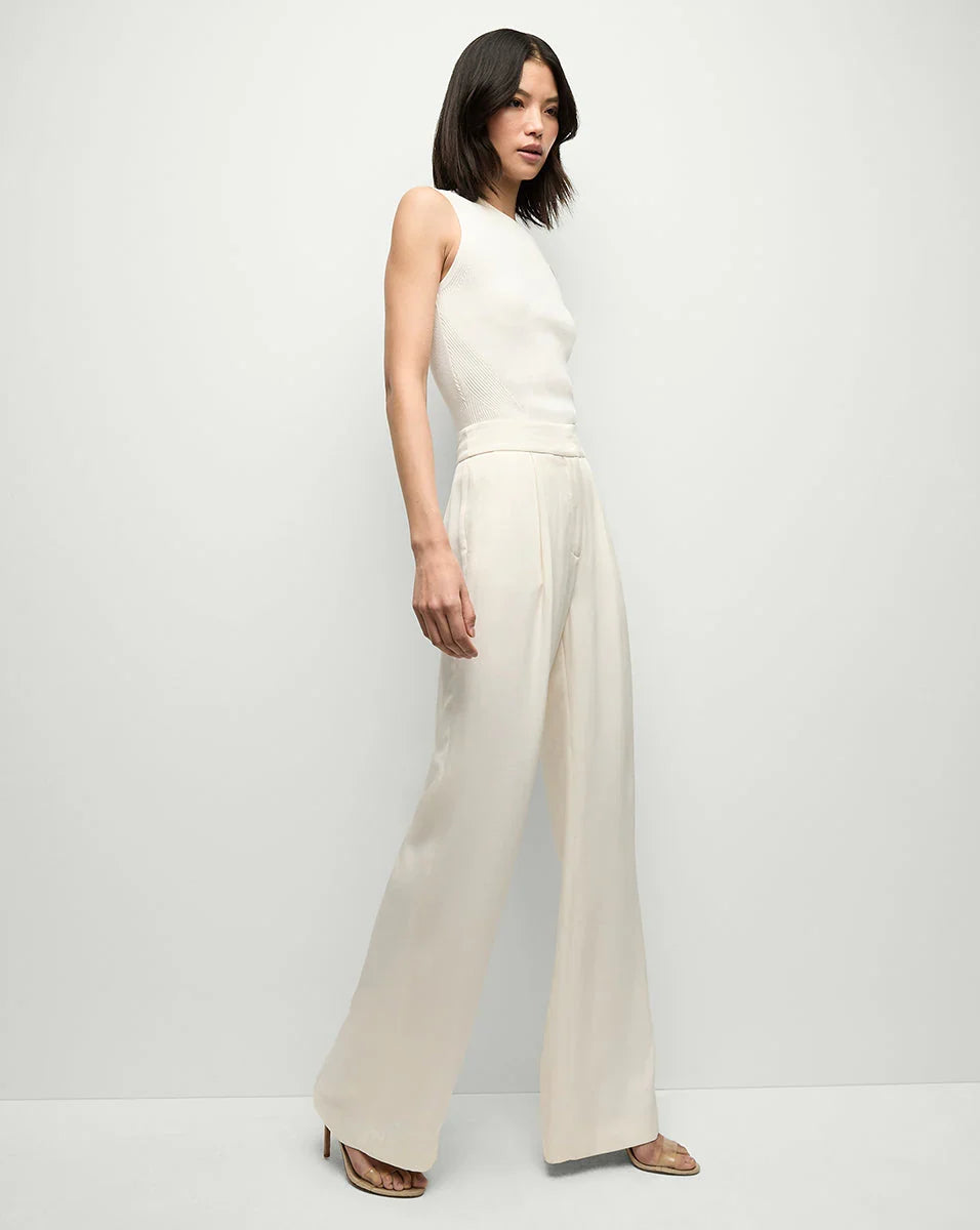 Veronica Beard Crewneck Sid Sleeveless Pullover - Off White