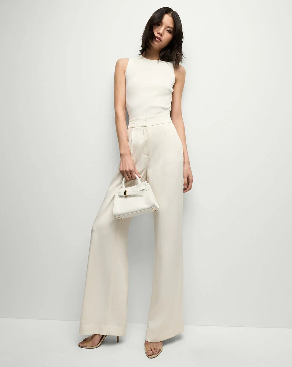 Veronica Beard Crewneck Sid Sleeveless Pullover - Off White