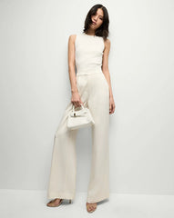 Veronica Beard Crewneck Sid Sleeveless Pullover - Off White