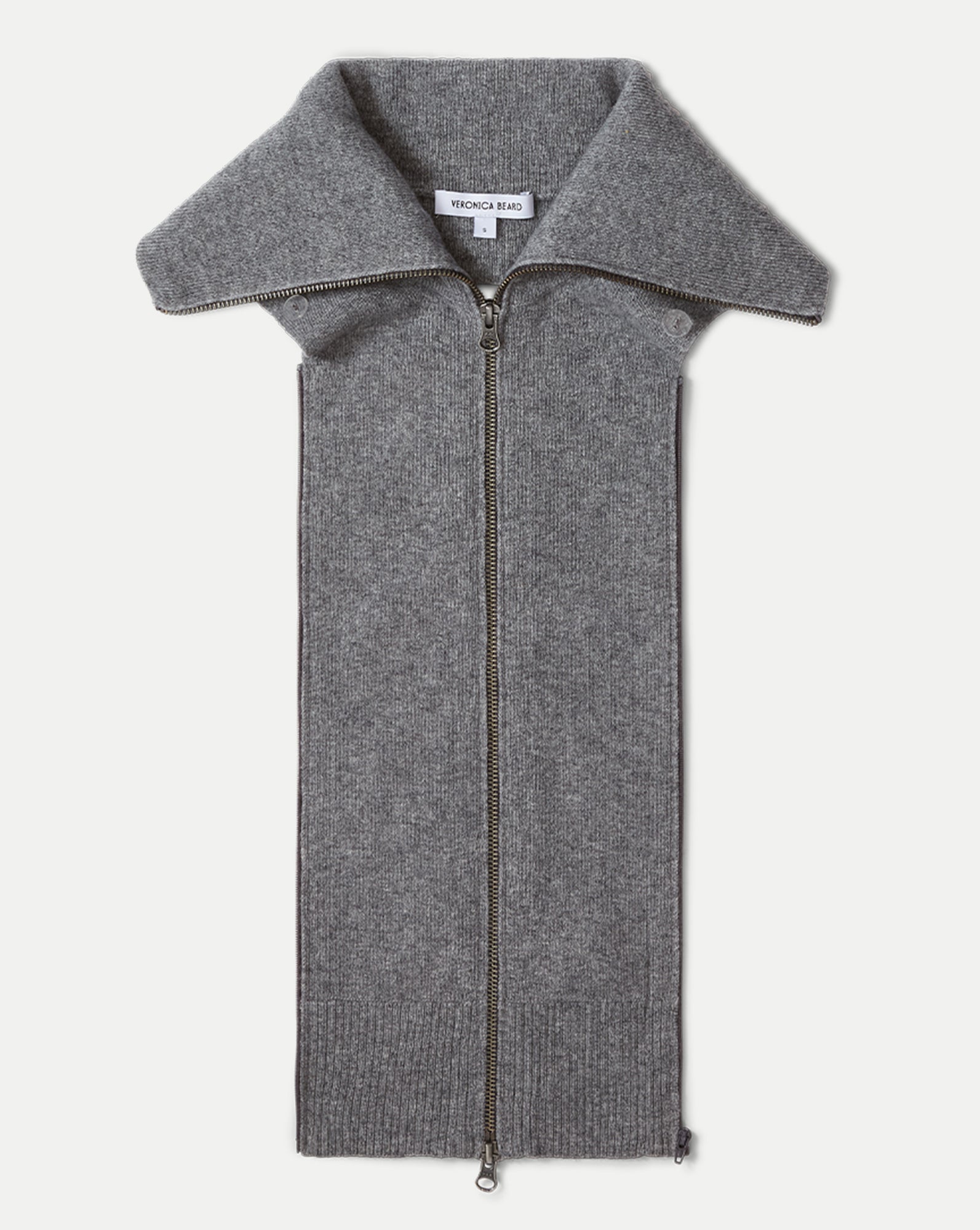 Veronica Beard Beach Cashmere Dickey - Medium Heather Grey