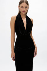 Rachel Gilbert Martin Plunge Gown - Black