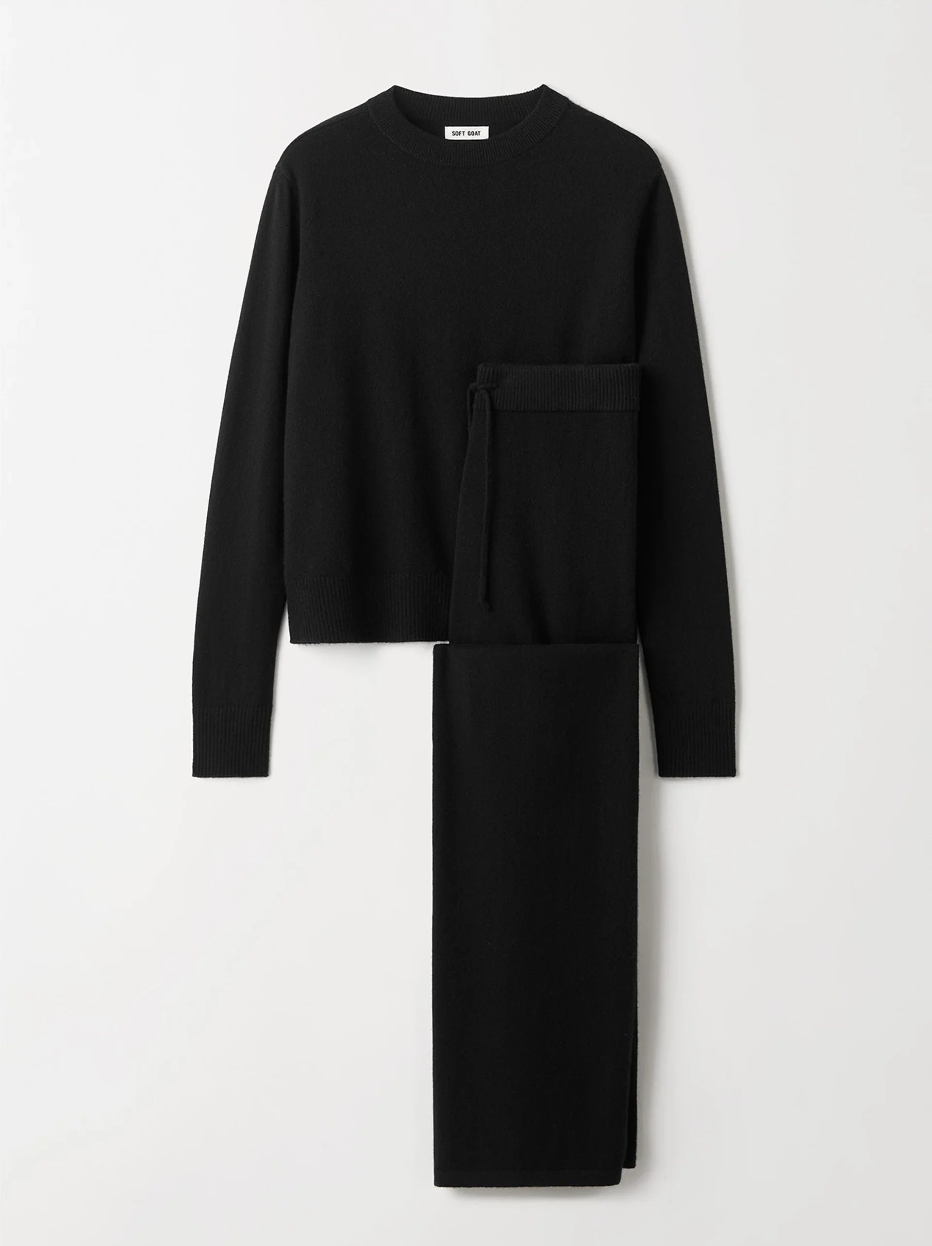 Soft Goat Cashmere Set - Black